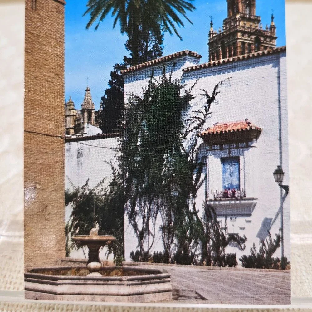 Vintage Plaza de la Alianza Alliance Square Seville Spain Spanish Postcard Unpos